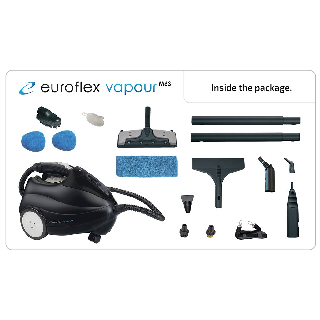 Euroflex Vapour M6S - Pulitore a vapore con caldaia pressurizzata